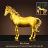 Pure Brass Tang Horse Figurine - Zodiac Success Mascot for Office & Home Decor.