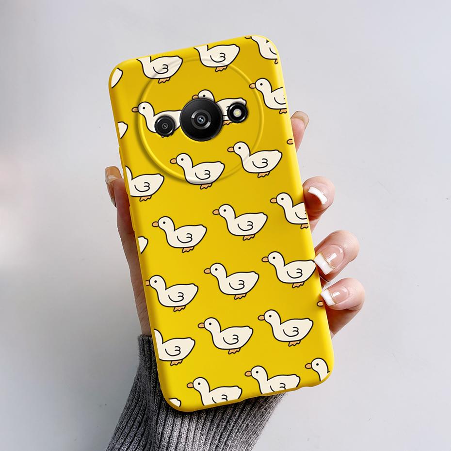For Funda Redmi A3 Case Redmi A3 2024 Back Cover Stylish Painted Soft Silicone Phone Case for Xiaomi Redmi A3 A 3 RedmiA3 Bumper