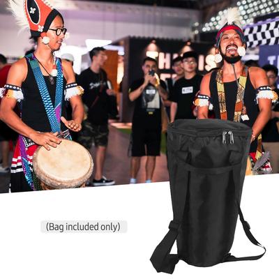 8 Inch African Djembe Drum Bag Carry Gig Bag Waterproof Oxford Cloth Handbag Backpack (Black)