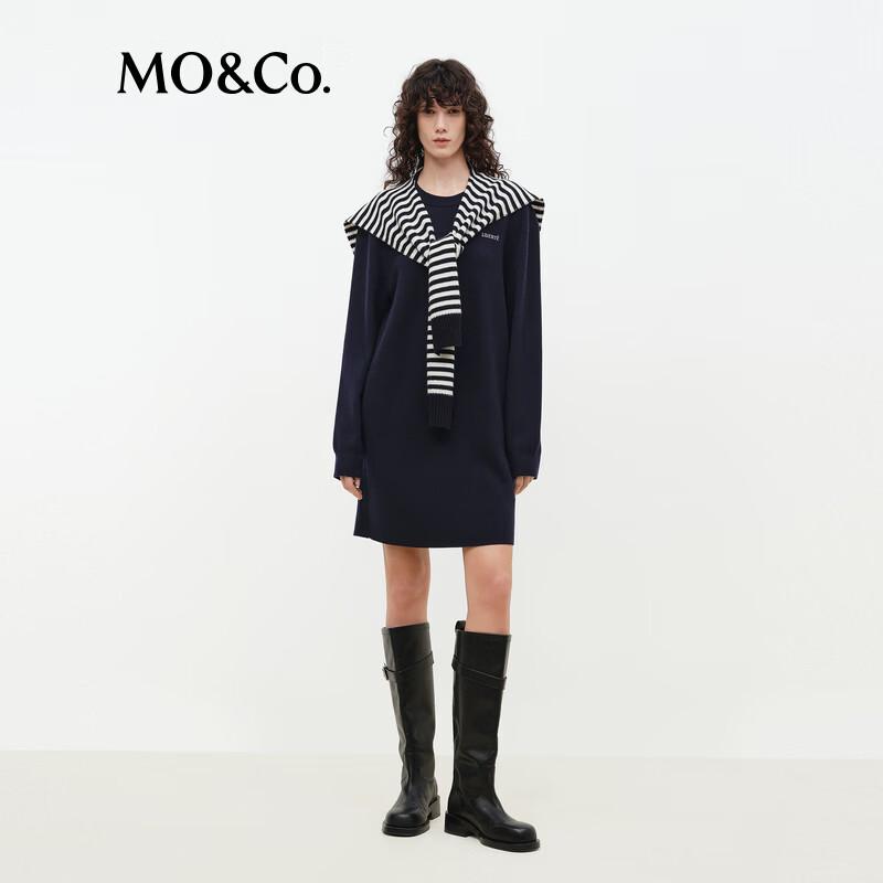 MO&Co. 100% Wool H-Line Mini Dress