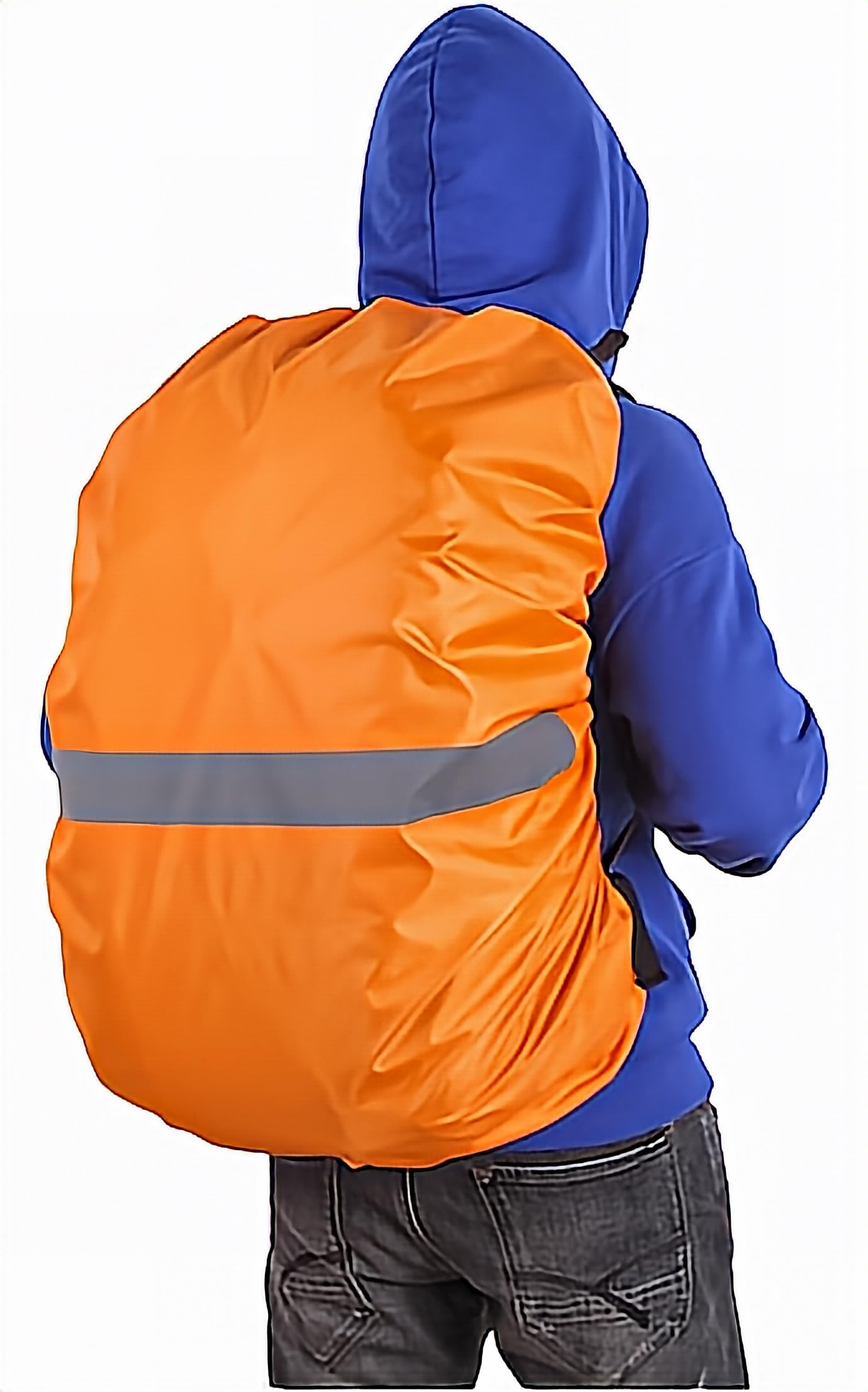 

Чехол для рюкзака Водонепроницаемый дизайн Перекрестная застежка Дождевик Высокая прочность Светоотражающая лента XXL (оранжевый, (80L)) оранжевый