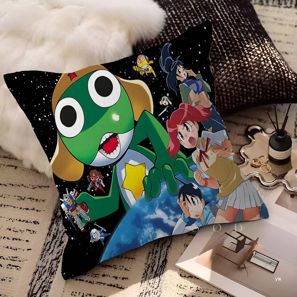 Keroro Frog Cool Gunsou Sergeant Personalized Pillow Dust Cover Bedroom Kids Party Decoration Pillowcase Birthday Children Gift