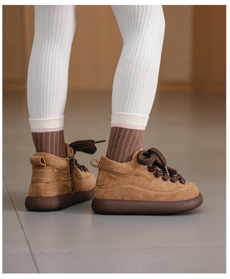 Children's Birkenstock Autumn/Winter Genuine Leather Loafers - Soft Sole Casual Shoes for Girls & Boys