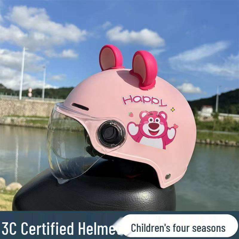 3C Standard Kids' Electric Vehicle Helmet: Lightweight, Cute, Sun-Protective for Boys & Girls