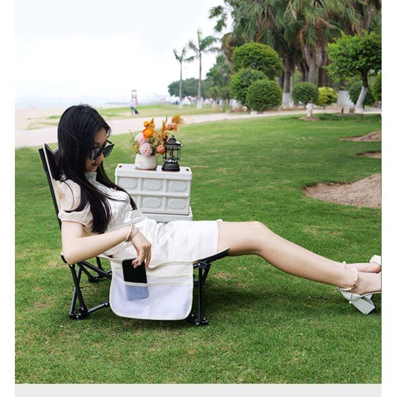 Açık Katlanır Şezlong Taşınabilir Plaj Sandalyesi Plaj Kamp Sandalyesi