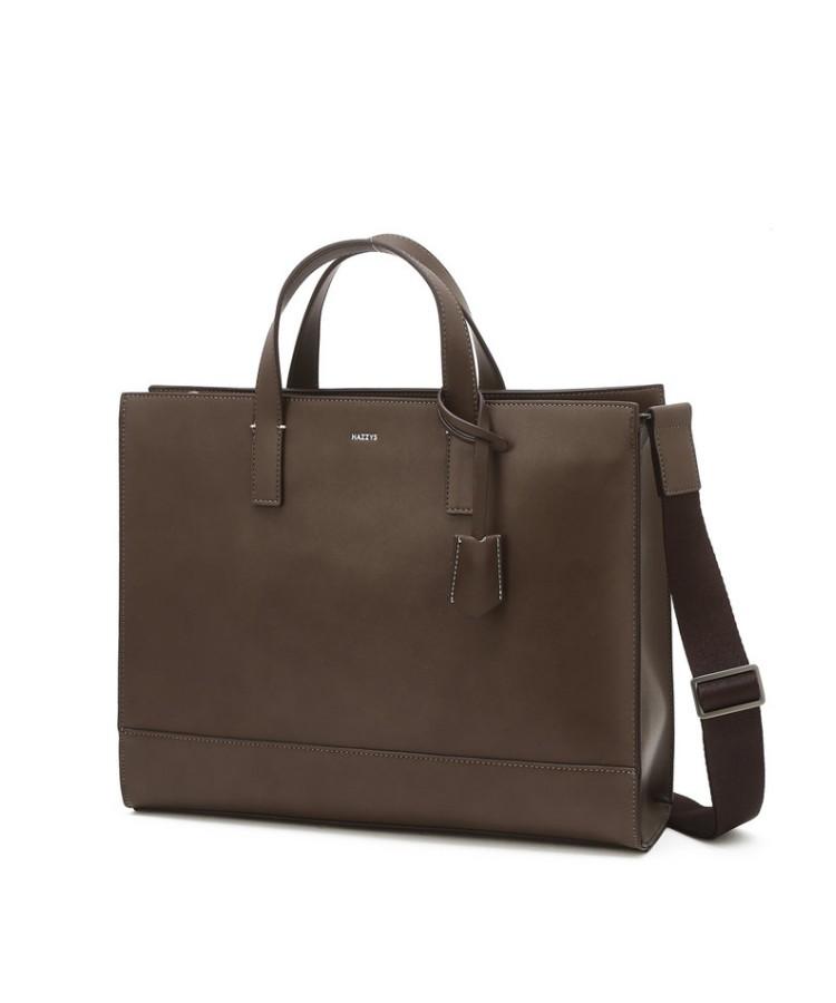 Hazzys Men Acc Brown Logo Color Block Briefcase Hjba6F851W3