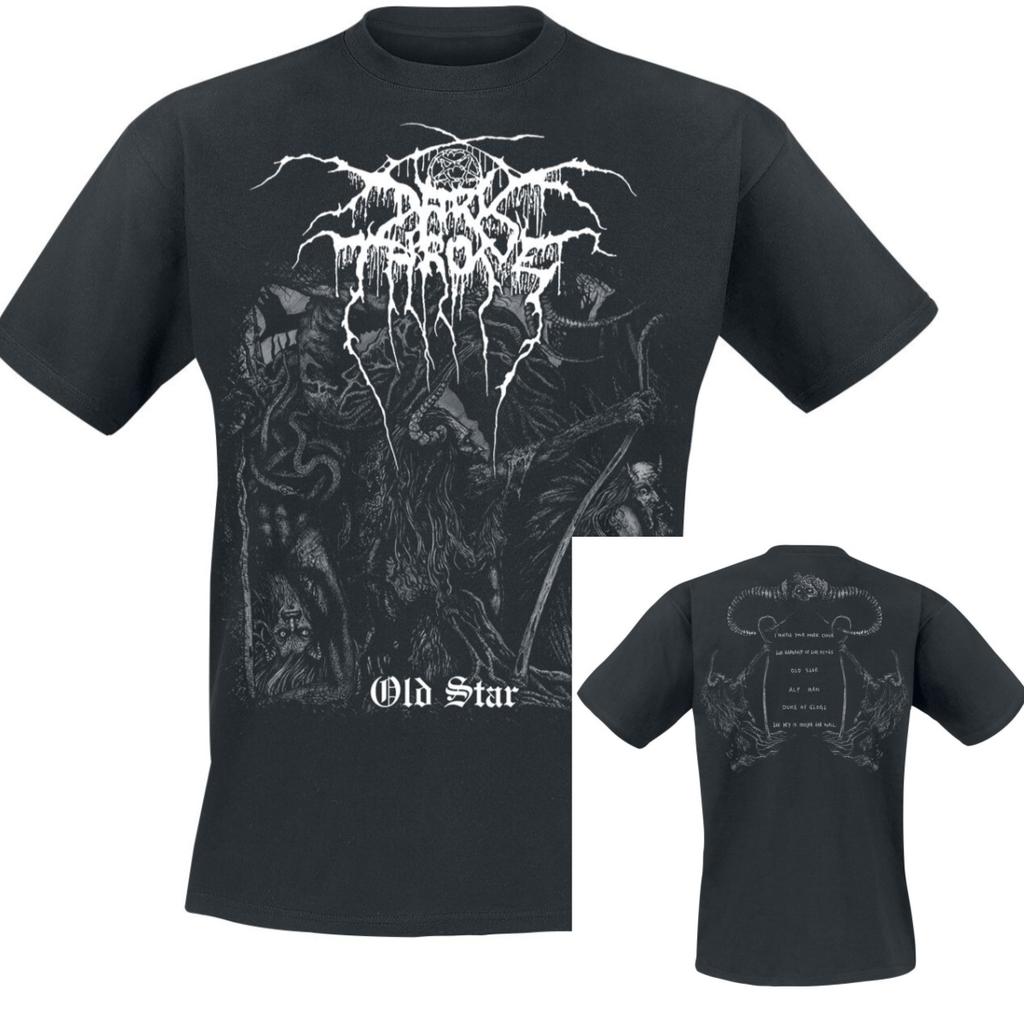 Altes Star Darkthrone T-Shirt Herren Damen Metal Rockband Grafik-T-Shirt 100% Baumwolle Sommer Streetwear Oberteil