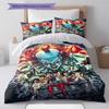 It Clown Horror Pattern Bedding Set Quilt Cover Pillowcase Home Decor Gift (1 * Duvet Cover + 2 * Pillowcase, Without Core)