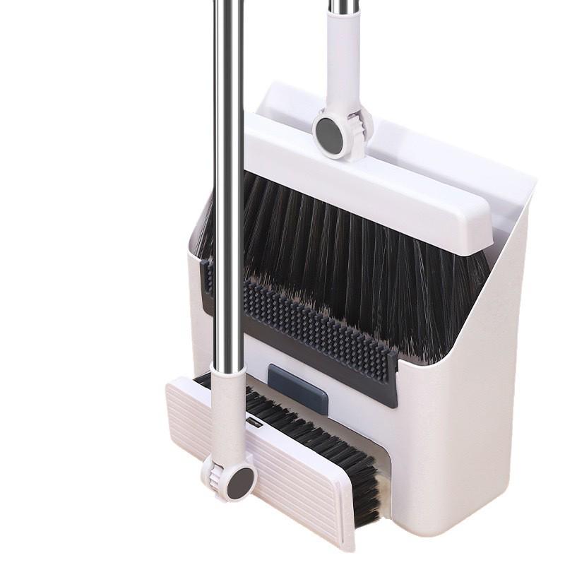 Compact Folding Broom & Dustpan Set with Soft Bristles for Household Cleaning