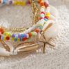 Bracciale Boho con Perline di Riso e Conchiglie, Set di Braccialetti a Forma di Stella Marina da Spiaggia per Donna