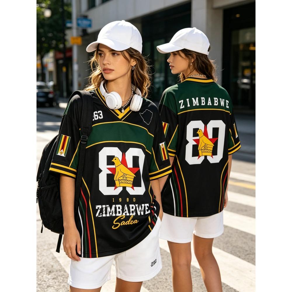 2026 ZIMBABWE Logo Eishockeytrikot Schwarz Rot Fan Sammlertrikot 3D Gedruckt Atmungsaktives Sportoberteil 4XL gray