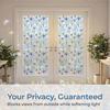 Window Privacy Film Wildflower Decorative Static Cling Vintage Floral Butterfly Window Stickers Non-adhesive Easy Care Decals for Home Kitchen Living