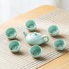 7pcs Kung Fu Tea Set Chinese Heat Resistant Porcelain Tea Cup High Grade Portable Puer Tea Kung Fu Tea Cups