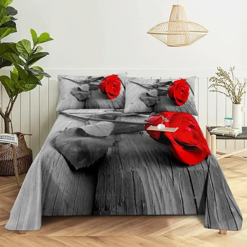 

Comfortable Floral Pattern Duvet Cover Set With Duvet Cover And Pillowcases King Queen Twin Sizes For All Ages 70x133cm 2pcs