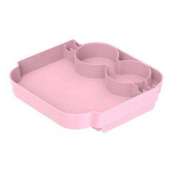 

Food Storage Tray Cup Holder Tray Reusable Temporary Tabletop Beach Bag Tray for Beach Picnic Drinks And рожевий