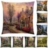 Elegant Cotton Linen Cushion Cover With Invisible Zipper For Easy Cleaning