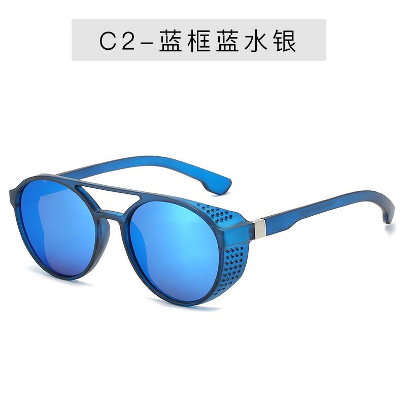 Steampunk Sunglasses Men Designer Classic Punk Round Shape Sun Glasses Male Classic Windshield Oculos Eye Wear Gafas De Sol UV400 Protection