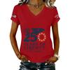 Women’s Fashion V Neck Short Sleeve Tee Casual Letter Print Top 250 Years of 1776 2026 Anniversary Shirt