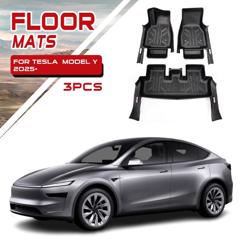 Tesla Model Y Full Surround Non-Slip Waterproof TPE Floor Mats - New 5D Design