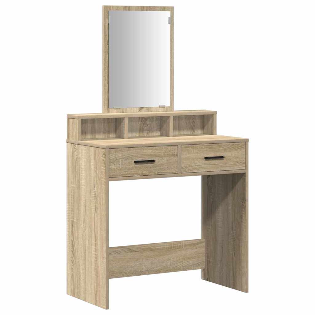 Makeup Table in Sonoma Oak 79 x 41 x 140 cm Engineered Wood