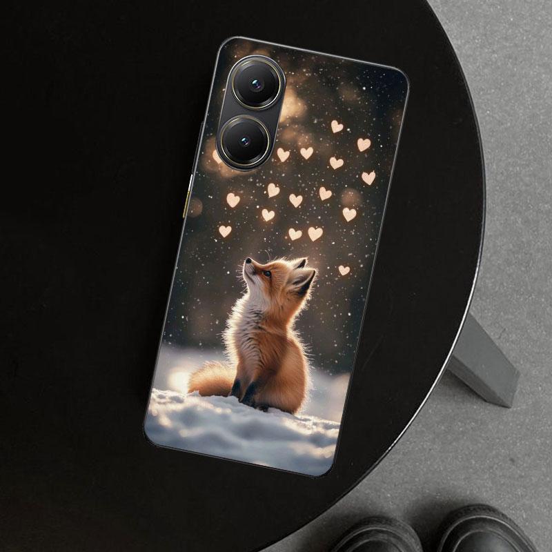 Animal Fox Phone Case Cover for Xiaomi Poco X6 X5 X7 Pro F7 Ultra Redmi 15C 15 13C 13 12C 12 10C 10 10A 9C 9A 9T 9 Coque Poco X6