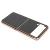 Leather Phone Case Scratch Resistant Nano Plating Folding Screen Phone Case Protective Phone Cover for Galaxy Z Flip4