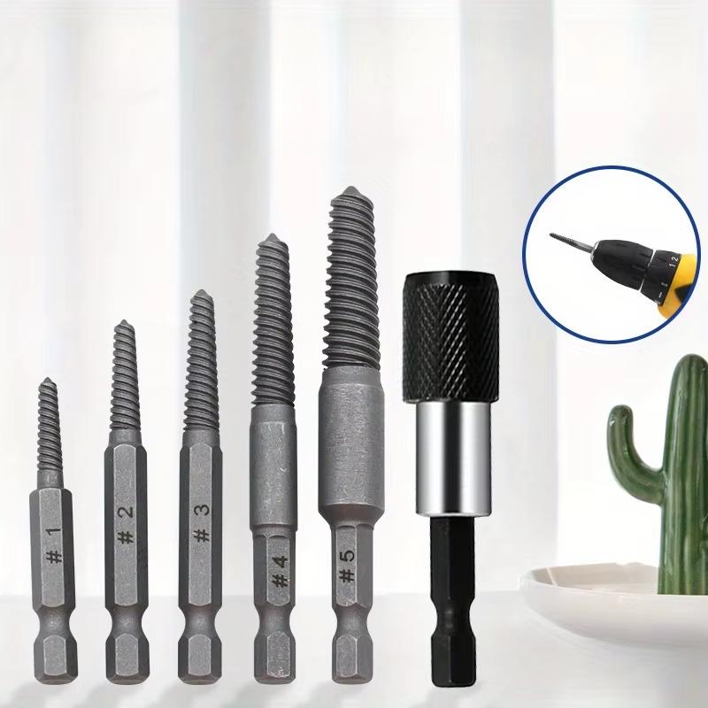 

5 шт. Екстрактор гвинтів зі зламаною головкою, Екстрактор гвинтів зі зламаною головкою з ковзним зубом, Електричний екстрактор з шестигранною ручкою 5pc and 1pc 60mm