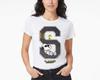 Snoopy and Woodstock T-Shirt Peanuts Grunge Varsity Shirt Slacker 50s Retro Womens Gift Tee