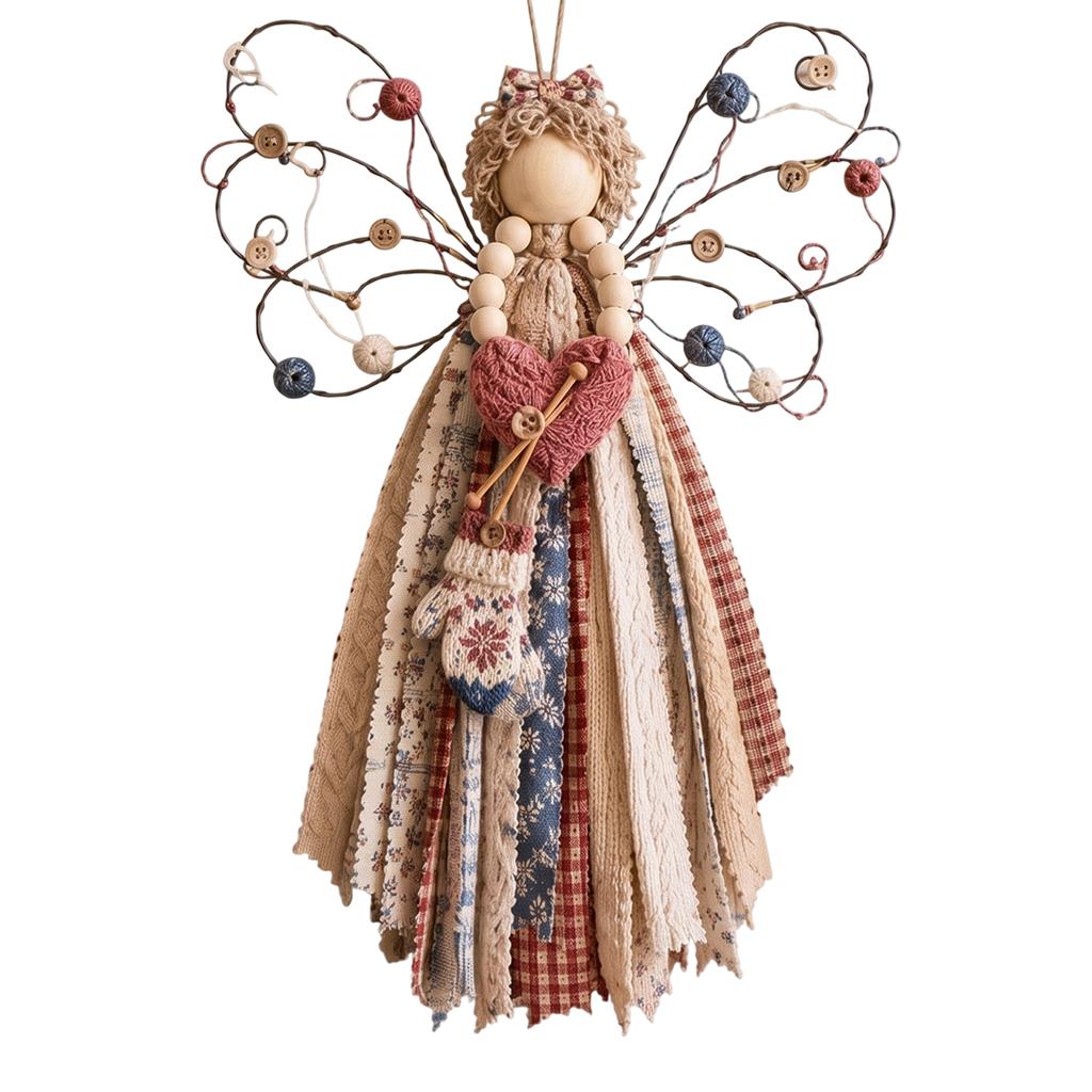 Angel Craft DIY Patchwork Kit Handmade Quilting Fabric Sewing Wall Hanging Seasonal Holiday Gift Decor