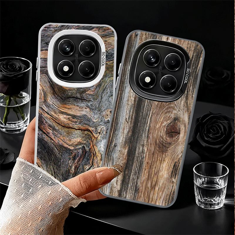 Vintage Wood Grain Pattern Soft Phone Case for Xiaomi Redmi Note 13 14 15 Pro Plus 12S 12 11S 11 11T 10S 10 Shockproof Cover Bac