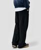 AGOD (Fleece-Lined) Side Big Pocket Wide Sweatpants [Black]