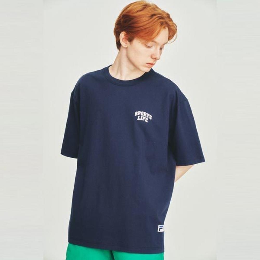 Fila SporTslife ShorT Sleeve T shirT Arch Small Logo navy/95