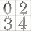 10pc 0-9 Number for Cake Topper Gold Silver Reusable Number Birthday Candle Holder Set for Anniversary Wedding Party Celebration
