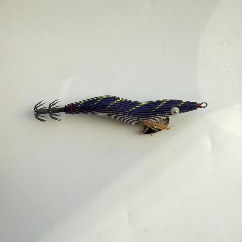 Lead Head Squid Jig Wood Shrimp Lure Uv Luminous Soft Legs Fast Sinking Egi Hook Saltwater Boat Fishing Octopus Bait
