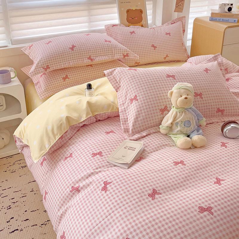 Bed Sheet Bedding Four-piece Set Thickened Brushed Quilt Cover Bed Dormitory Bedding Quilt Cover