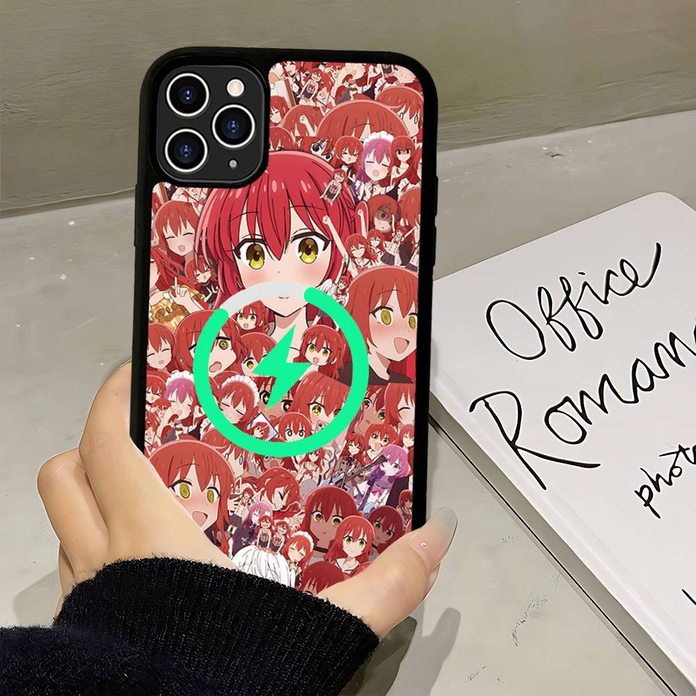 Anime Bocchi The Rock Magnetic Matte Phone Case For IPhone 16 17 15 14 13 12 11 For Magsafe Wireless Charge Cover