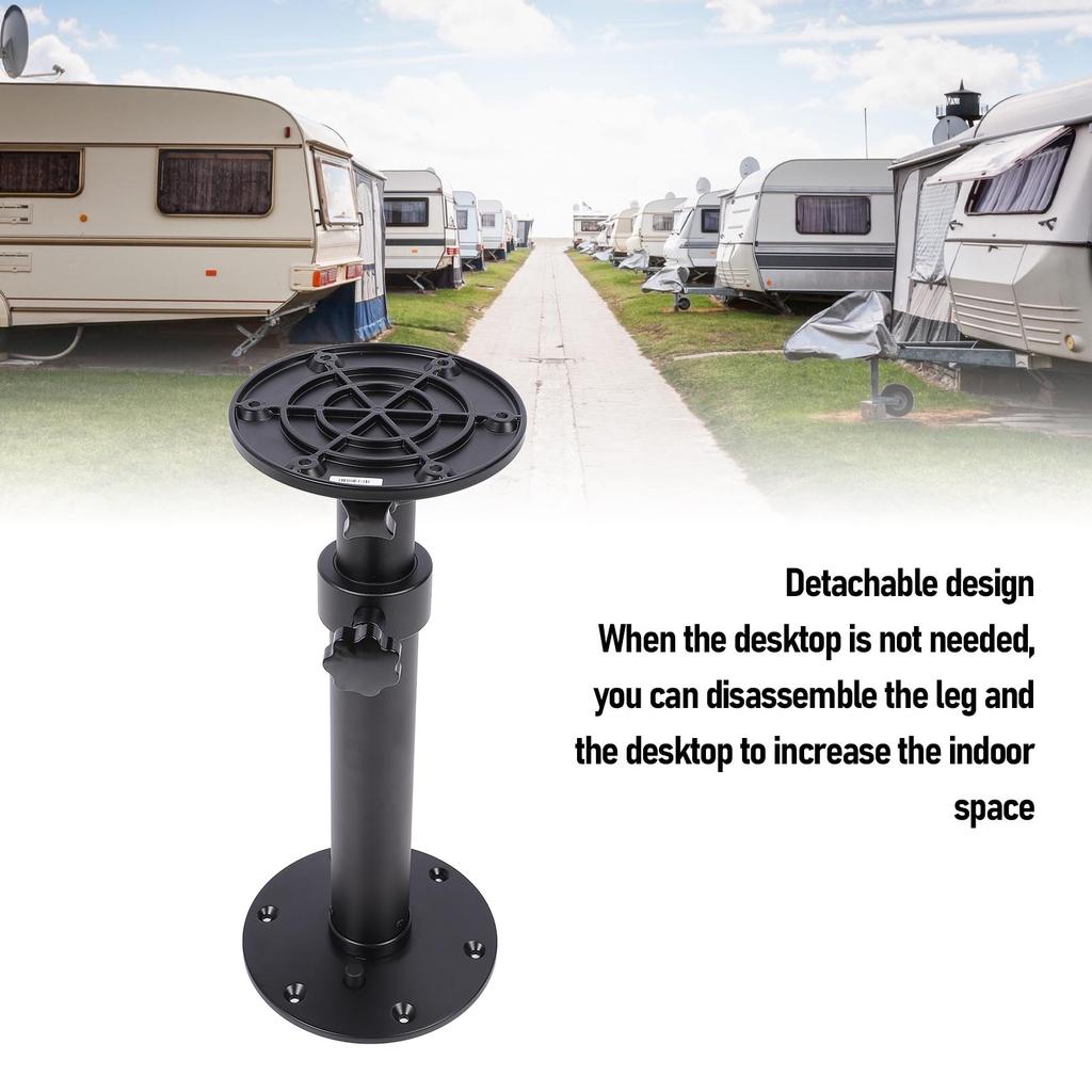 New RV Table Leg 18.11 To 27.76in Adjustable Aluminum Alloy Removable Table Base Mount for RV Campervan Boat Yacht Deck