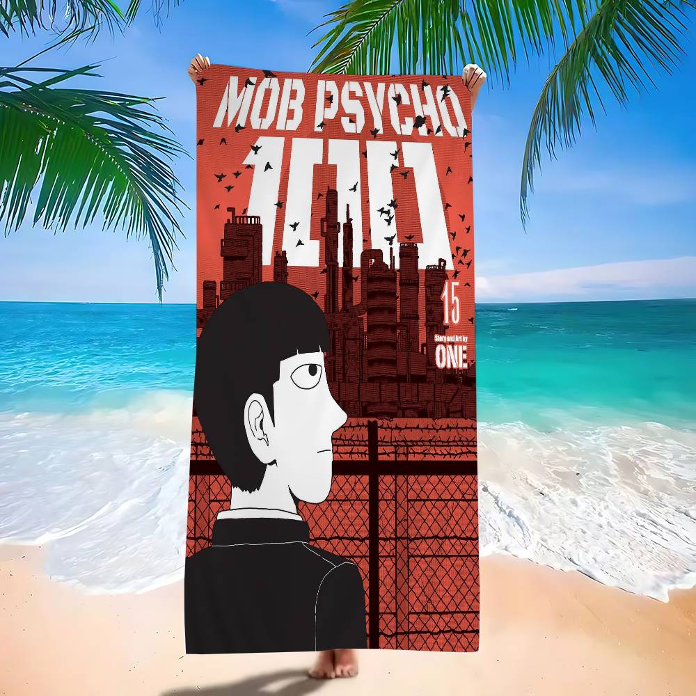 popular anime M-MobS P-PsychoS 100 Microfiber Printed Beach Towel Mountain Climbing Yoga Beach Swimming Running Absorbent Towel