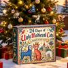 Cat Theme Advent Calendar – 24-Day Christmas Countdown with 24PCS Mini Acrylic Cat Figurines, Hanging Ornaments Gift for Cat Lovers