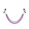 Metal Nipple Clamps with Chain Clips Flirting Teasing Sex Flirt Bondage Slave Bdsm Nipples Stimulation Fetish for Men Women Gay