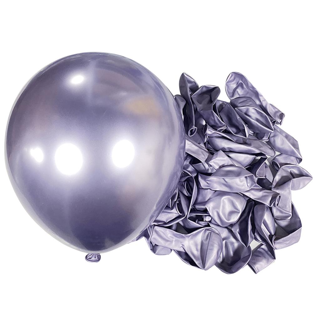 Ballons d'Anniversaire Métalliques 12 Pouces 10/20/30/50 Pcs Ballons en Latex Métal Chrome pour Anniversaire Mariage Baby Shower Décoration Globos Hélium
