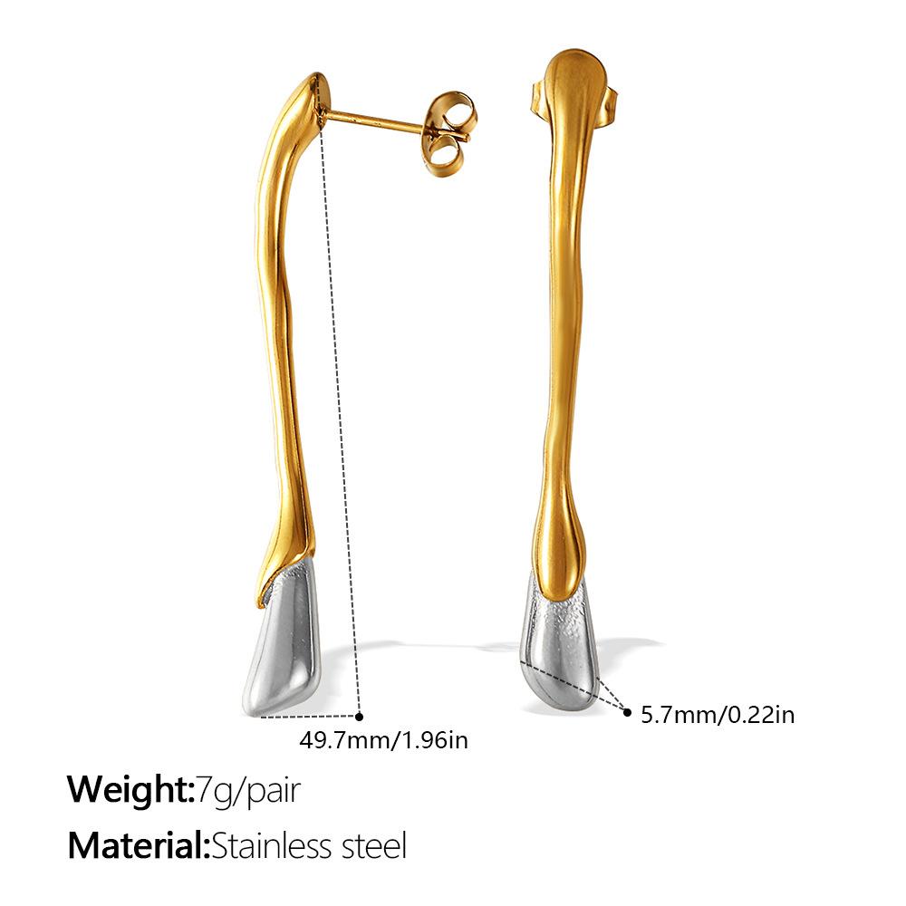 Yori New Unique Design Exaggerated Stud Earrings Bright Anti Allergy Waterproof Charm Texture High Quality Jewelry