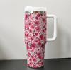 Flower Tumbler 40oz Ice Cup Large Capacity Car Cup Beer Cup