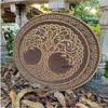 Medieval Wooden Viking Shield - Carving Wooden Round Shield 24'' Inch Wall Art