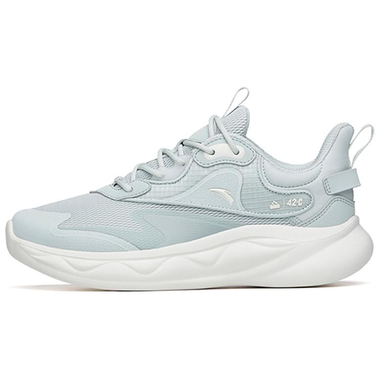 New Anta Mianbomb 2 Cushioning Anti Slip And Wear Resistant Low Top Running Shoes Women's White Gray Green 922215535-4