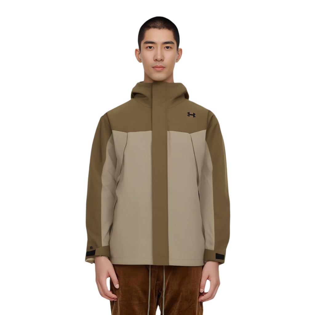 Under Armour Hooded Warm Comfortable Loose Jacket Men Jacket Coyote-Brown 6001977-498
