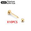 10 Stück Augenbrauen Piercing Schmuck Labret Lippenstecker G23 Titan Septum Piercing Nasenring C-Stab Körperschmuck Für Frauen