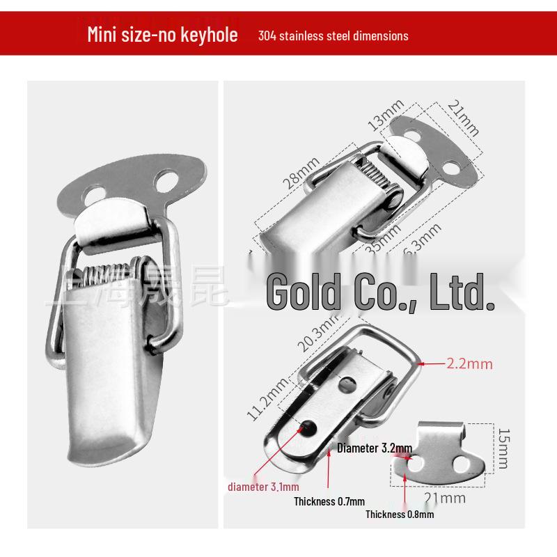Thickened Stainless Steel Toggle Clasp for Toolboxes & Beehives