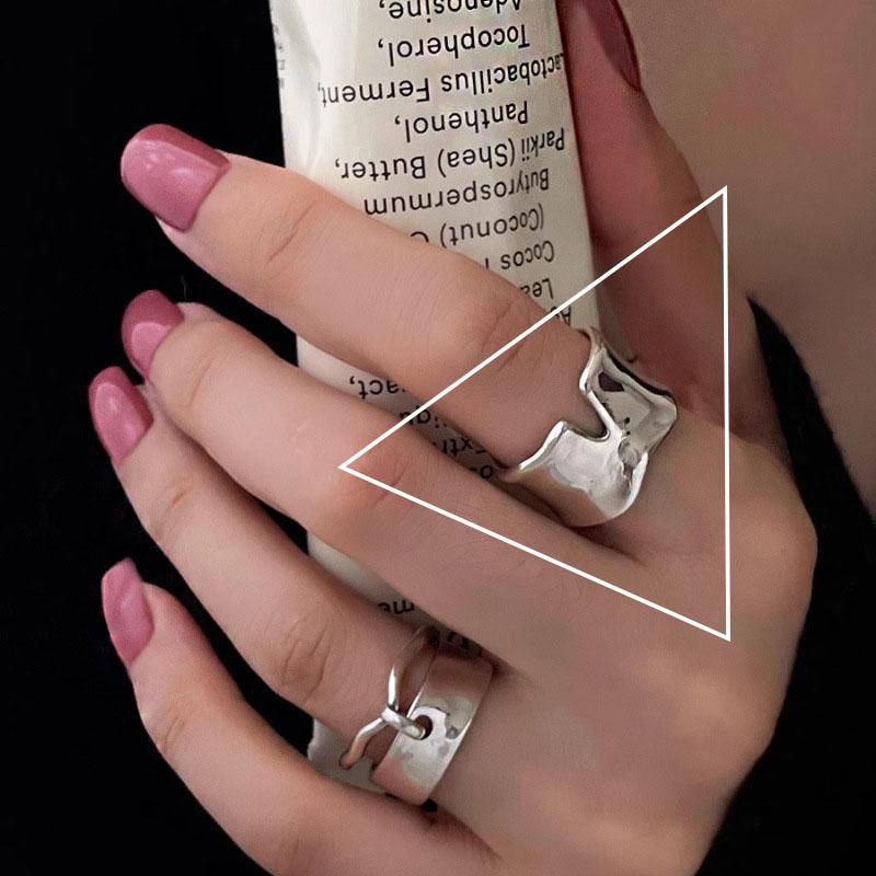 Silve Zircon Bead Ring For Women Girl Party Gift Sweet Cool Versatile Vintage Korean Jewelry Dropshipping