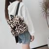 Solid Color Fake Fur Women's Backpack Fashi Large Capacity Plush Female Double Shoulder Bag Winter Girls Furry Tote Schoolbags
